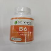 EZ Melts Vitamin B6 50 mg Vegan Fast Dissolve Tablets, 60 Ct