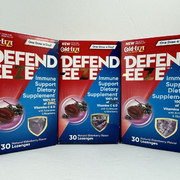 Cold Eeze Defend Eeze Immune Support Lozenges 30 Ct ea Elderberry Flavor 3 Pack