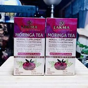 2 Lakma Wellness Moringa Tea With Pomegranate flavor - 50 Tea Bags