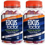 2x Focus Factor Nutrition For The Brain Food Nootropic Focus Memory 120 Gummies