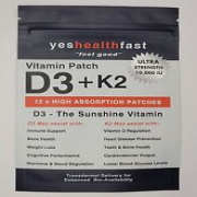 D3 10,000IU + K2 500mcg Sunshine Vitamin Ultra Strength Transdermal Patches