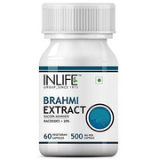 INLIFE Brahmi/Bacopa Monnieri Extract Tablet Supplement, 500 mg – 60 Veg Capsule