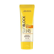 Jovees Herbal Ajneer & Carrot Sun Block Sunscreen SPF 45, 100g | Water Proof - U