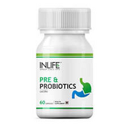 INLIFE Prebiotics and Probiotics Supplement for Men Women - 60 Capsules (Pack of