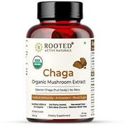 Rooted Chaga mushroom Extract Capsules (60 Caps, 500 mg) |Blood Sugar, Heart & I