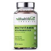 Health Veda Organics Multivitamin with Probiotics | Boosts Stamina, Enhances Ner