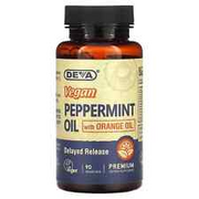 2 X Deva, Vegan Peppermint Oil with Orange Oil, 90 Vegan Caps