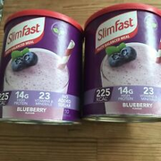 Slimfast Blueberry Shake Powder 365g X2 10 Meals Per Tub Expiry 07/ 2025 Shakes