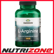 Swanson L-Arginine 500mg Amino Acid Muscle Health Energy Support - 200 caps