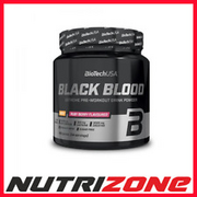BioTech USA Black Blood NOX+ Pre Workout Creatine Caffeine, Ruby Berry - 330g