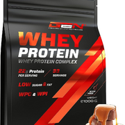 Whey Protein Complex - 1000g WPI + WPC Mix - Low Fat / Low Sugar Chocolate Caramel