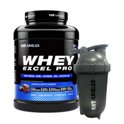 OutAngled Whey Excel Whey Protein Concentrate Chocolate Flavour 2kg Free Shaker