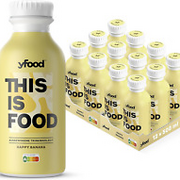 Yfood Happy Banana, Tasty Meal Replacement, THIS IS FOOD Drink, 34G of Protein,