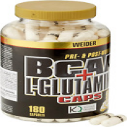 Weider BCAA + Glutamine, Recovery, Strength, Endurance, 180 Capsules