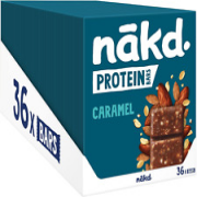 Nakd Caramel Protein Bar - Vegan - Gluten Free - Healthy Snack, 45G (Pack of 36