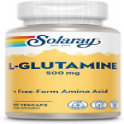 Solaray L-Glutamine 500Mg Free Form Amino Acid - Lab Verified - Vegan - Gluten F