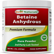 Best Naturals Betaine Anhydrous Trimethylglycine (TMG) Pure Powder 1 Pound (1 Po