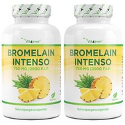 Bromelain Intenso - 240 Capsules (Vegan) a 750mg (2000 F.I.P) - Pineapple Extract