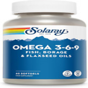 Solaray Omega 3-6-9 Fish, Borage and Flaxseed Oils - Lab Verified - Gluten Free