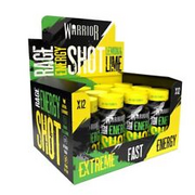 Warrior Pre Workout Energy Shots - No Powder Sports Supplement, Box of 12, Lemon
