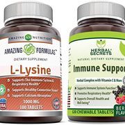 Amazing Nutrition L-Lysine + Immune Support (2 Products)