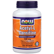 Now Foods Acetyl-L Carnitine 500 mg - 100 Vcaps 3 Pack