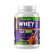Whey Protein Powder - 100% Pure Whey Shake with Whey Isolate, 24g Protein, No Bloating, Mixes Smooth, No Clumps or Chunks - High Protein, Low Sugar Drink - Natural Chocolate Flavor - 24 Servings