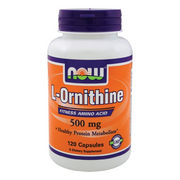 Now Foods L-Ornithine 500 mg - 120 Caps 6 Pack