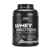 Amazing Muscle 100% Whey Protein Powder *Advanced Formula with Whey Protein Isolate Along with Ultra Filtered Whey Protein Concentrate (Coconut, 5 Lb)