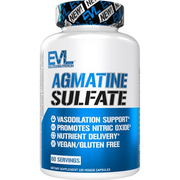 Evlution Nutrition Agmatine Sulfate Nitric Oxide Capsules - High Strength Agmatine Sulfate Nitric Oxide Supplement for High Intensity Pumps Muscle Growth Recovery and Performance - 60 Servings