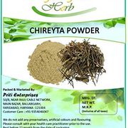 Veena Organicgreen Herb Chirayta Powder Chiraita Powder 100 GMS Chiretta, Bitter Stick Powder Swertia Chirata Powder