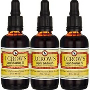J.CROWS® Lugols Solution of Iodine 2% 2 oz Three Pack (3 Bottles)