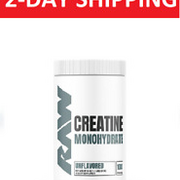 RAW Nutrition Creatine Monohydrate Powder, Unflavored, 510g 100 Servings