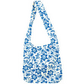 Sami Floral Natural Cotton Boho Sling Tote Blue 1 Bag by Eco Bags