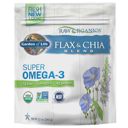 Raw Organics Organic Flax Meal + Chia Seeds 12 Oz by Garden of Life