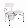 Bath / Commode Transfer Bench Carex 18 to 21 Inch Height Range 300 lbs. Weight Capacity Fixed Arm 1 Each by Carex
