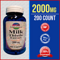 Milk Thistle/Silymarin Herb 2000mg Serve Size 2 Capsule Liver Health 200Caps USA