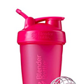BlenderBottle Classic Shaker Bottle Perfect for Protein Shakes and Pre Workout, 20-Ounce, Pink