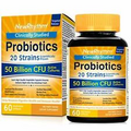 NewRhythm Probiotics 50 Billion CFU 20 Strains, 60 Veggie Capsules, Targeted