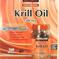 Kirkland Signature Krill Oil 500mg (Omega-3 & Astaxanthin), 160 Softgels