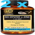 2 x Go Healthy Oyster & Zinc Mens Healths NZ  Oyster for Vitality 120 caps