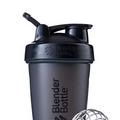 BlenderBottle Classic Shaker Bottle Perfect for Protein Shakes and Pre Workout, Black, 20 Ounce (Pack of 1)