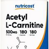 Nutricost Acetyl L-Carnitine 500mg, 180 Capsules - Non-GMO and Gluten Free