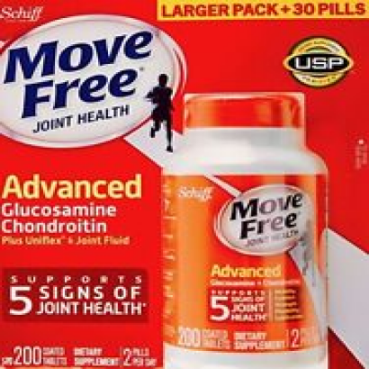 Schiff Move Free Glucosamine and Chondroitin Joint Health 200 Tabs Brand NEW