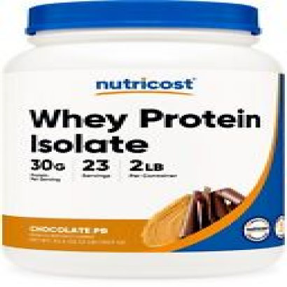 Nutricost Whey Protein Isolate (Chocolate Peanut Butter, 2 Pound) Protein Powder