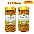 2x 120caps Bee Milk Proteins Amino Bee Nature's King Royal Jelly Minerals 1000mg