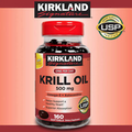 Kirkland Signature Krill Oil 500 mg, Omega-3 Fatty Acids 160 Softgels