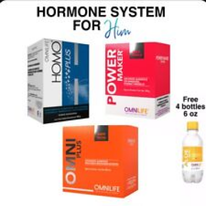 OMNILIFE HORMONAL SYSTEM  FOR MEN FREE SHIPPING & FREE ALOE