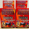 2 Pack-2 Cajas Hierro y Tiamina Vitamina B1-con Complejo B-Jalea Real -Ginseng