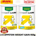2 X Appeton Weight Gain Powder 900g Vanilla For Adults Increase Weight & Energy